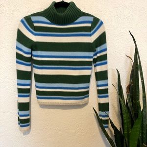 Striped Turtleneck Sweater